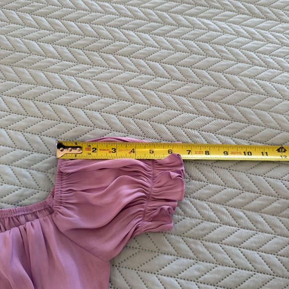 Victoria + Sophia Women's Purple Short Sleeve Tie Crop Top Size S - Picture 9 of 9